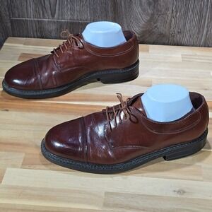 Giorgio Brutini Cap Toe Derby Oxfords Size 10 M Brown Leather Dress Shoes
